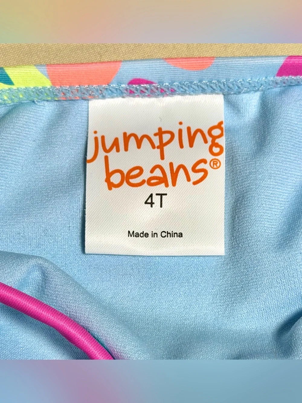 Jumping Beans 4T Tropical Fruit & Floral Tankini Swimsuit 2 Piece Swim Set